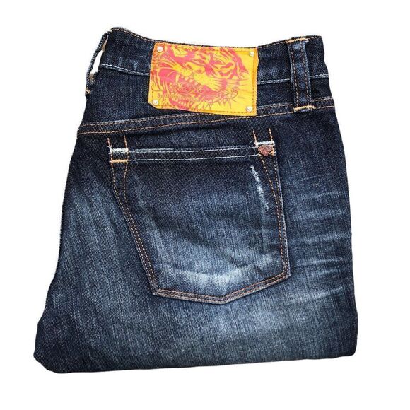 ED Hardy Jeans Size 29 Blue By Christian Audigier - Picture 1 of 8